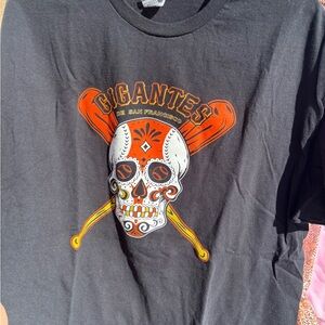 Gildan Black and Orange Graphic Jersey